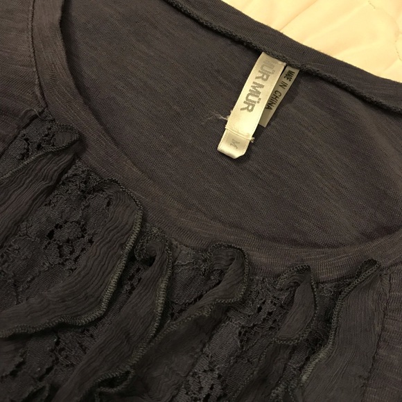 Mur Mur Long Sleeve Shirt with Ruffle Detail - Picture 2 of 2